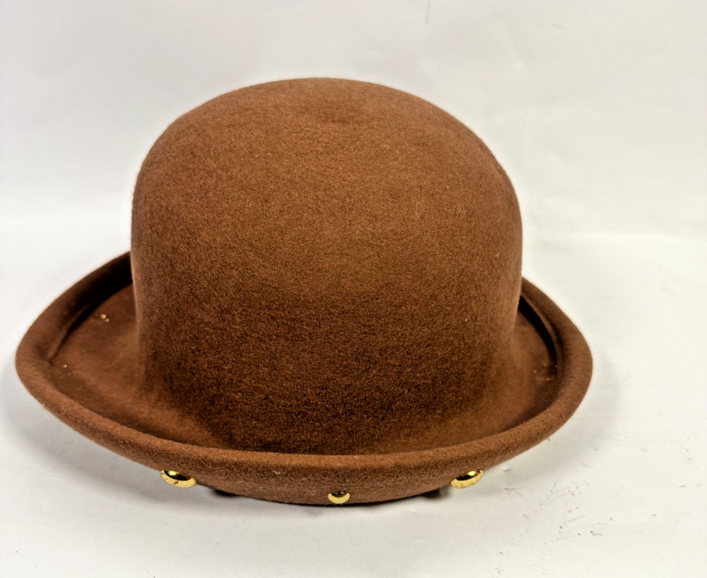 Vintage Women's Tinatoo 100% Wool Felt Brown Cloche Hat USA